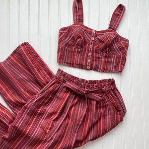 AEO Crop Top Wide Leg Pant Set XS M